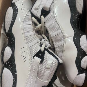 Air Jordan 6 Rings White and Black Sneakers